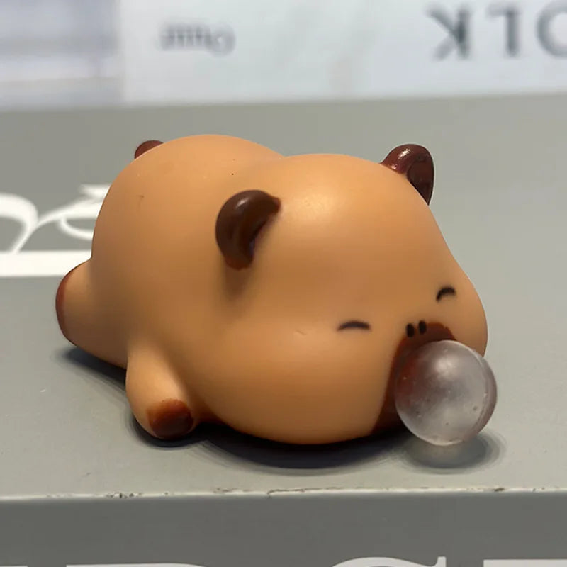 Funny Bubble Blow Squishy Toy Pop Out Squeeze Toys Cartoon Animal Panda Capybara Squishies Stress Relief Fidget Toy Party Gift