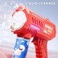 Fully Automatic Bubble Gun Rocket Bubbles Machine Automatic Blower with Bubble Liquid Toy for Kids Beach Outdoor Bubble Gifts