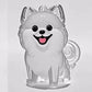 Transparent Cute Dog Pendant Keychain Creative Pet Hair Storage Capsule Hanging Ornament for Pet Lover DIY Pet Memorial Keychain