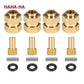 1Set Brass Hub Extenders 7mm Hex 1.0 Wheel Rims Adapter with Nuts for 1/24 RC Crawler SCX24 C10 Gladiator Bronco AX24 Upgrade