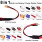 RC Charger Adapter Connector 8 In 1 Charger 4.0mm Banana XT60 TRX Tamiya Lipo for RC Car Drone Imax B6 B6AC Battery Cable