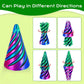 6 Pack Spiral Cone Fidget Toys 3D Printed Impossible Passthrough Pyramid Pillar Gourd Helix Screw Toys for Anxiety Relaxing