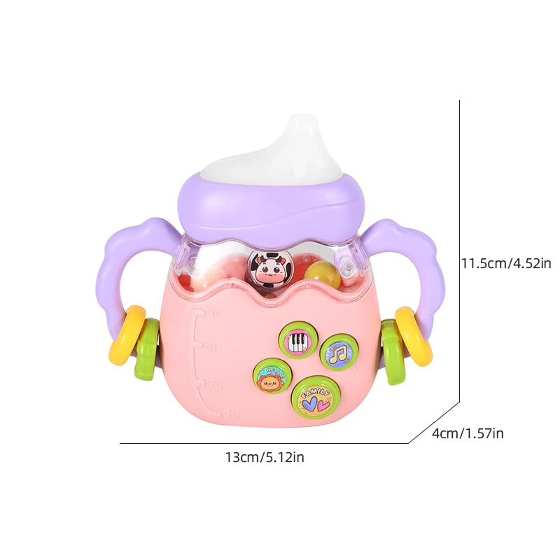 Baby Bottle Rattle Jigsaw Puzzle Toy, Suitable for Early Education. Cute Baby Toy. Bottle Nipple. Children's Day Gift. Baby-Frie