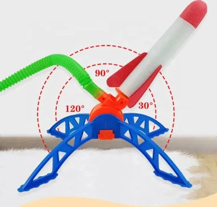 Outdoor Rocket Foot Pump, Outdoor Inflatable Flying Rocket Suit, Jumping Air-Powered Rocket Launcher, Gift