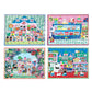 Set of 4 Yumi's 36 Piece Mini Jigsaw Puzzles eeBoo