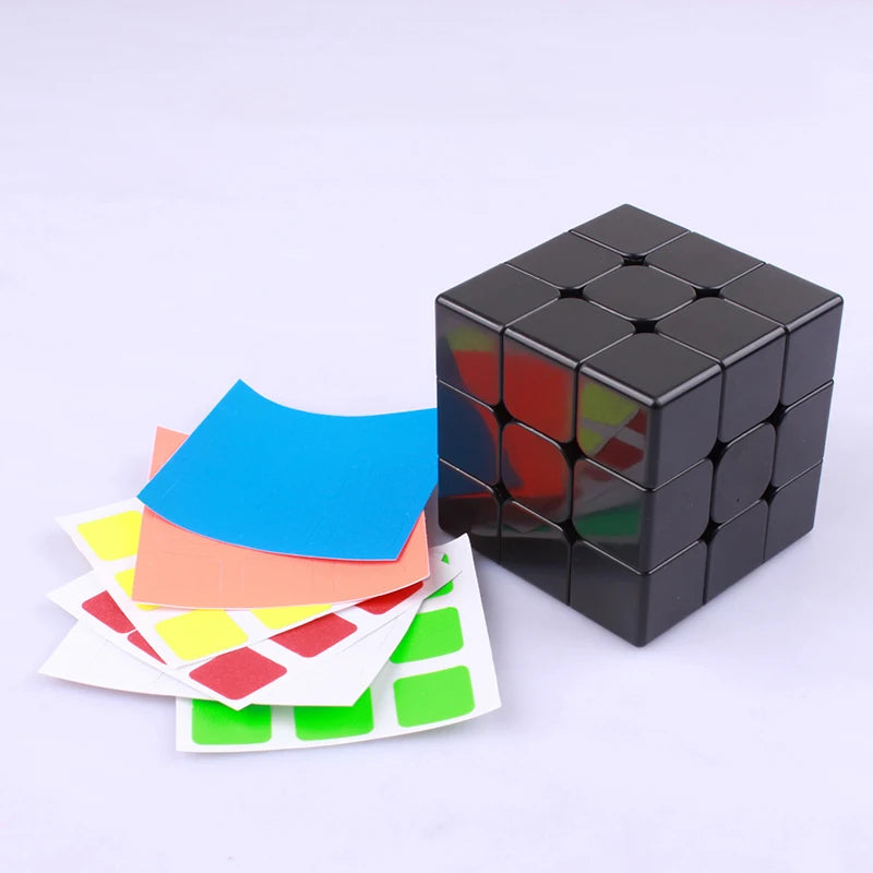Pure Black Magnetic Magic Cube Embryo Professional Speed Cubes Twist Game-Specific Monochrome Same Color Matching Puzzle for Toy