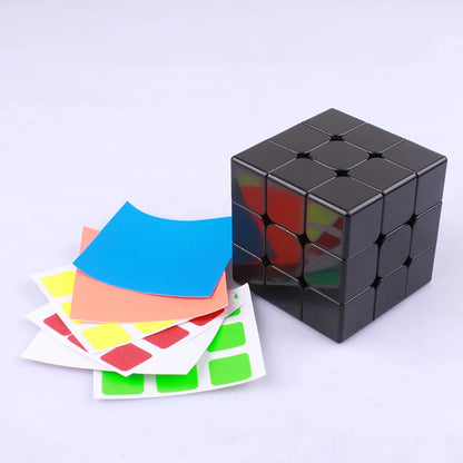 Pure Black Magnetic Magic Cube Embryo Professional Speed Cubes Twist Game-Specific Monochrome Same Color Matching Puzzle for Toy