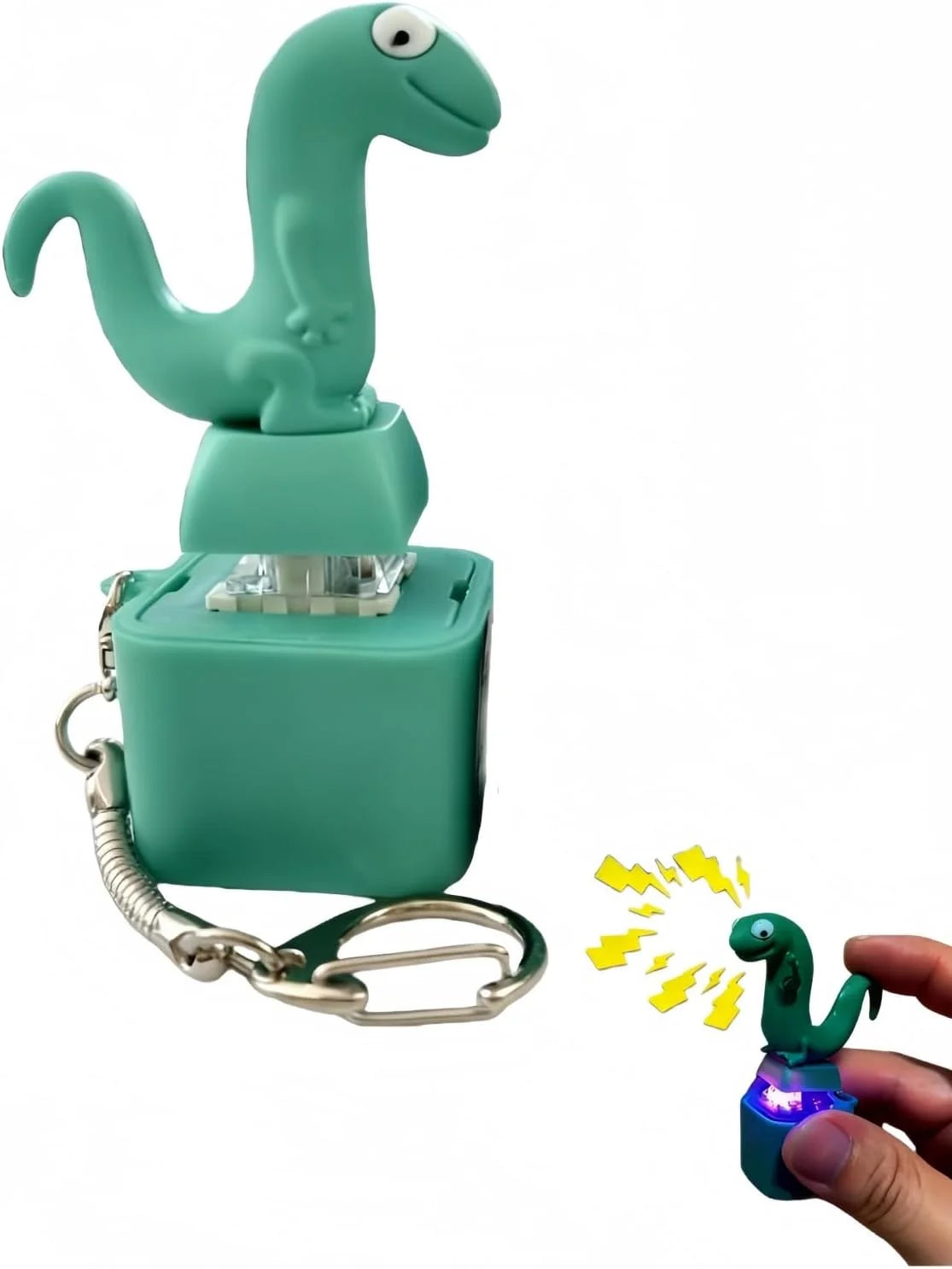 Rechargeable Squeeze Stress Relief Toy Cute Frog Keychain Pendant With Sound Portable Decompression Artifact Gift For Boys