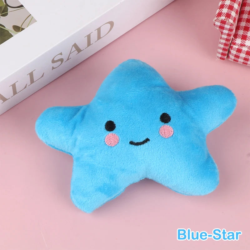 1Pc Mini Star Cloud Soft Plush Sounding Toy Colorful Plush Stuffed Doll Gift Pet Dog Toy For Kids Children Girls