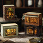 3D Wooden Puzzle Miniature Doll House Assembly Building Model Room Bedroom Decoration With Furniture Lighting Dollhouse Gifts