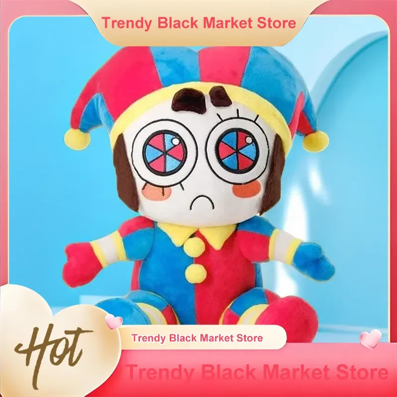 The Amazing Digital Circus Pomni Jester Clown Plush Toy Soft Stuffed Cartoon Doll Home Decor Throw Pillow For Adult Collection