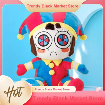 The Amazing Digital Circus Pomni Jester Clown Plush Toy Soft Stuffed Cartoon Doll Home Decor Throw Pillow For Adult Collection
