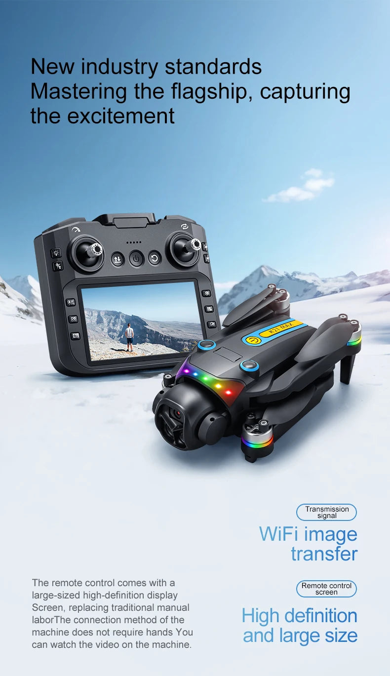Outdoor Aerial Drone Electric Dual Camera 90° 120° Wide Angle HDR Video Gesture Photo Video Dual Camera Switch HD Large Screen RC Drone
