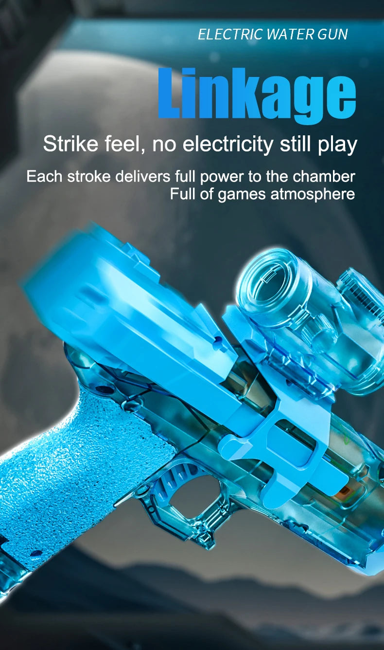 Blasting Lights Are Linked To The Chamber Electric Water Guns Toys for Kids Automatic Water Pistol Children Summer Outdoor Toy