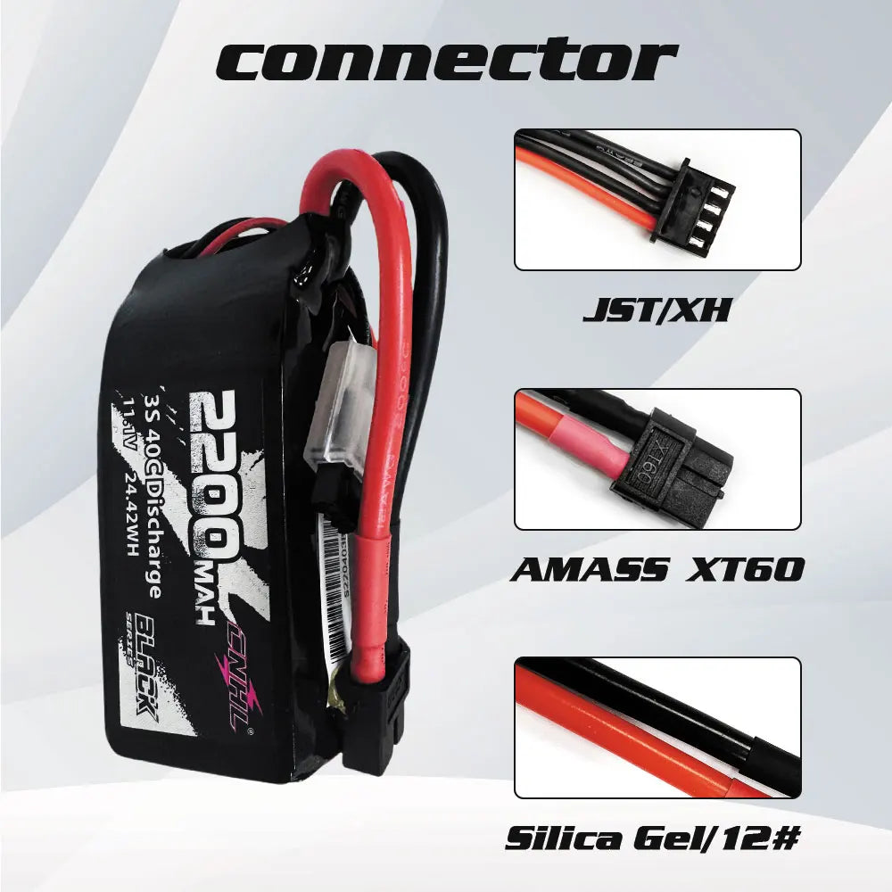 2pcs CNHL 3S Lipo Battery 40C 2200 mAh 11.1 V Short with Deans T XT60 Plug for RC Car Drone Aircraft Quadcopter Helicopter FPV