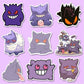 10/20/40/80pcs Funny Gengar Anime Stickers Pokemon Cartoon Decals DIY Luggage Laptop Waterproof Kid Graffiti Cute Sticker Toys