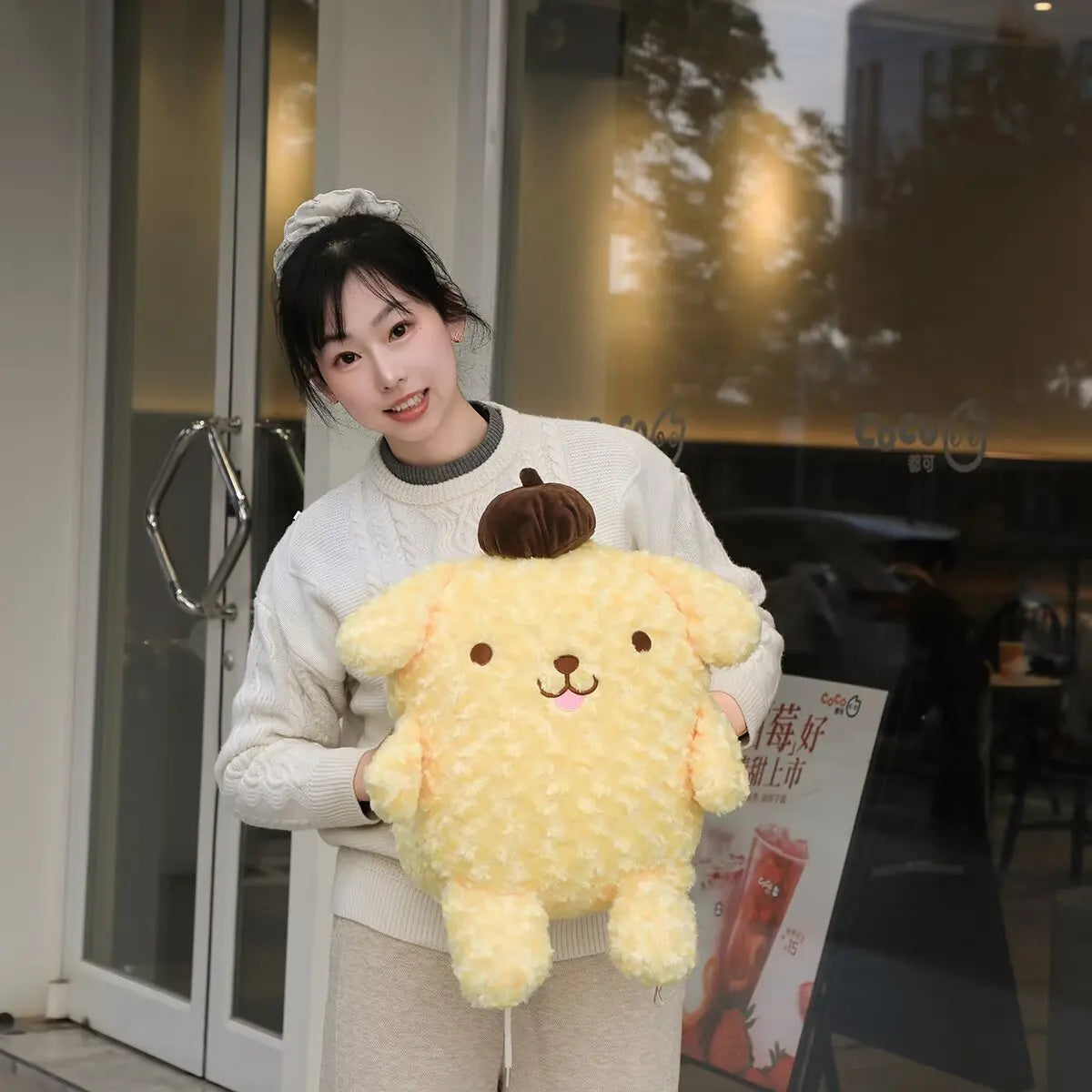 2026 Pom Pom Purin Plush Pillow Cute Comfortable PomPomPurin Stuffed Sofa Cushion Home Decor Xmas Gifts For Girl