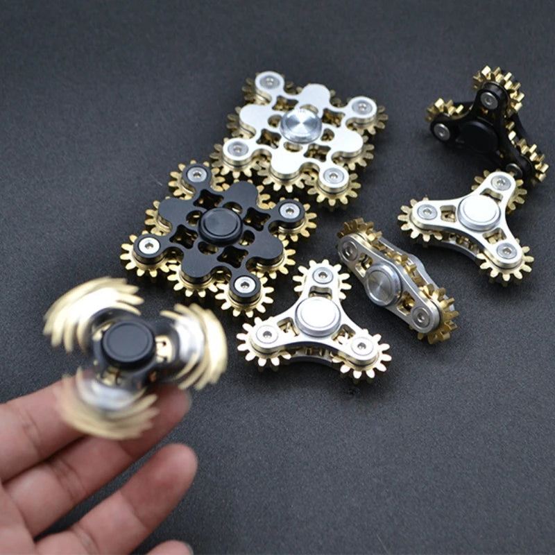 Mini EDC Gear Alloy Spinner Sprockets Gear Chain Gyro Delicateness Fidget Decompression Ring Toy Stress Relief Toys