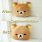 Kawaii Rilakkuma Car Seat Belt Cover Soft Plush Bear Seat Belt Shoulder Pad Japanese Style Cute Car Accessory for Girls Women
