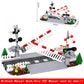 MOC Creative Expert City Train Traffic lights Railing Crossing Railway Express Bricks Building Blocks DIY Toys for Kids gifts