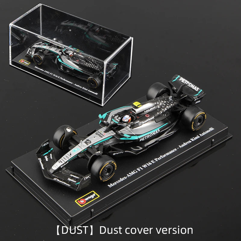 Bburago 1:43 Mercedes 2025 W16 E Performance F1 Formula Car Model Die Cast Vehicles Racing Toy 63# Russell 12# Antonelli