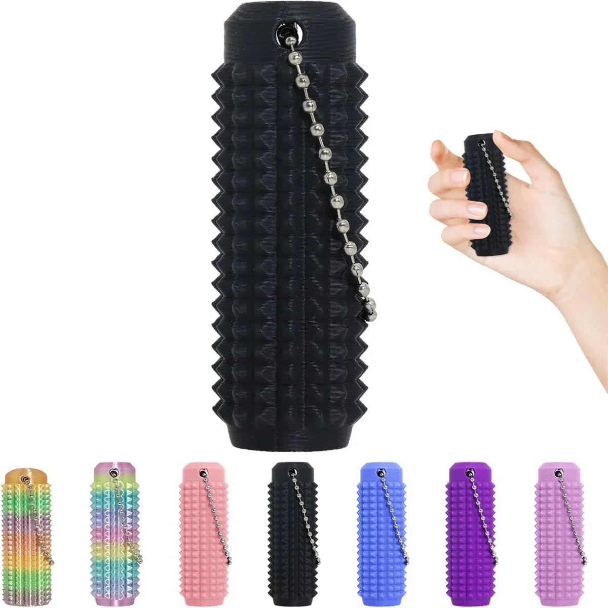 Pain Stim Fidget Toys Reduce Stress Roller for Adults Spiky Fidget Keychain for Anxiety Sensory Toys Novelty Gifts for Friends