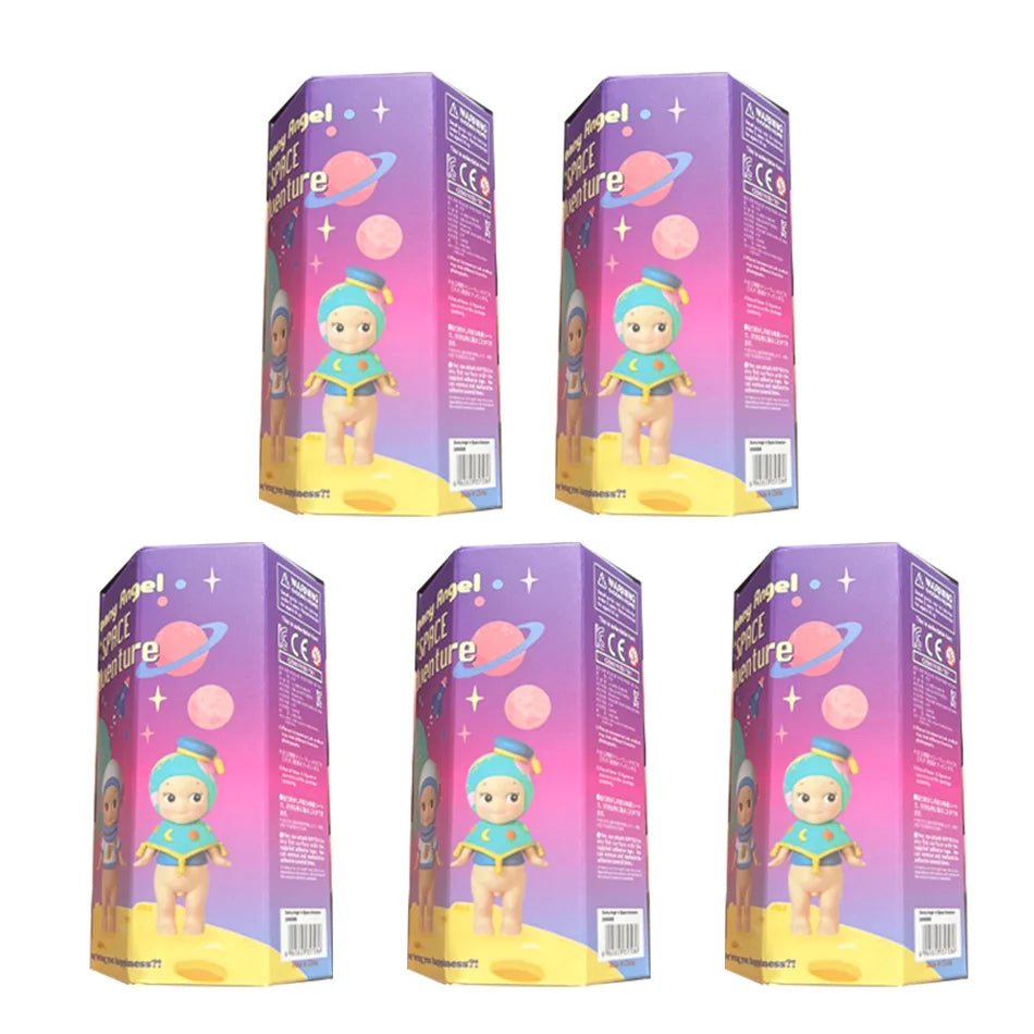 Space Adventure Series Blind Box 6 Kinds Collectible Figurines, Cute Mini Angel Dolls for Desktop Decor