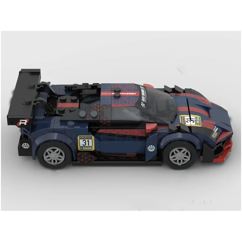 GT3 car model MOC  speed supercar creative educational children's building block gift