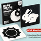 Baby Montessori Flash Cards – Black & White Visual Stimulation Toy