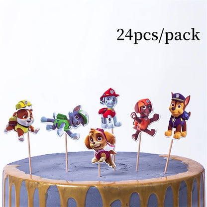 PAW Patrol Cake Topper Dog PAW Party Happy Birthday PAW Patrol Cupcake Decoration Baking DIY Supplies PAW Patrol party Favors