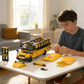 788PCS School Bus Building Blocks Classic Yellow American School Bus Model Bricks Desktop Ornament Kids Educational DIY Toy Gift