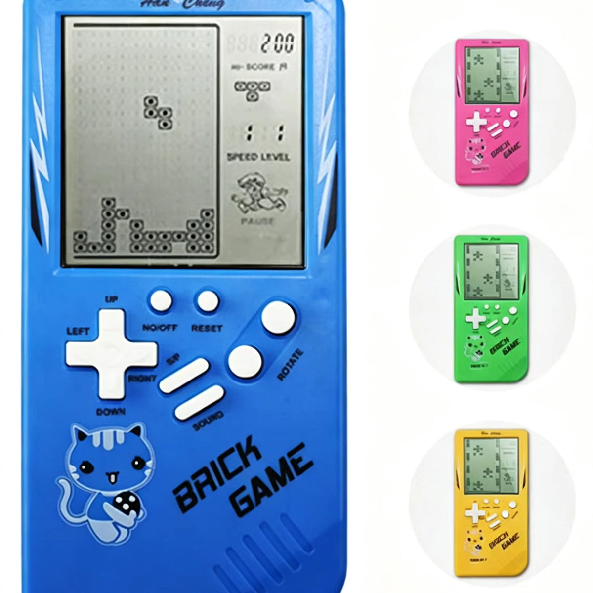 Classic Retro Handheld Game Console, Large Screen Electronic Puzzle Game Toy for Kids