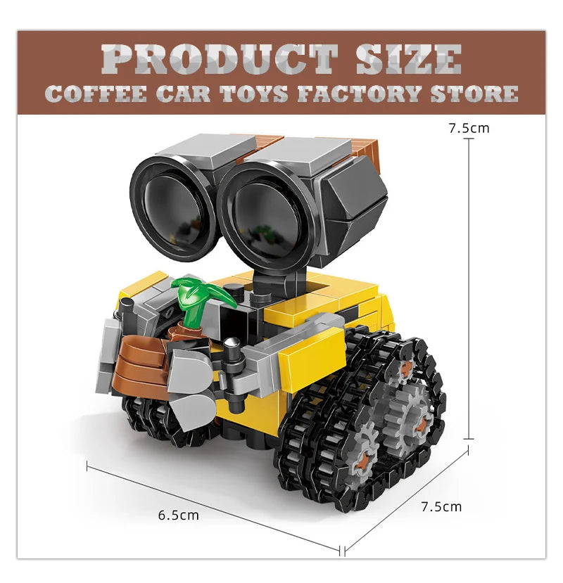 Space Mini Robot MOC Building Bricks Toys 217Pcs Tracked Bot Model Classic Movie Sci-Fi Blocks Dolls Kids Adult Christmas Gifts