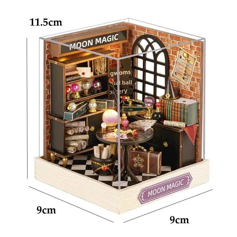 Doll House Kit Mini DIY Flower House Handmade 3D Puzzle Assembly Building Toys Home Bedroom Decoration With Furniture DollHouses