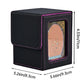 Card Deck Box with Display Window, Hold 120 + Single Sleeved Cards, Magnetic Closure, Suitable for CCG Cards, Magic Game Cards