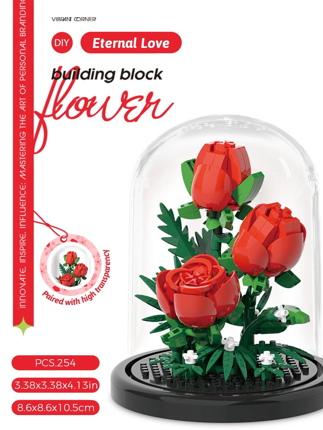 Micro particle building block bouquet handmade gift, children's puzzle toy handmade DIY sunflower desktop decoration ornament