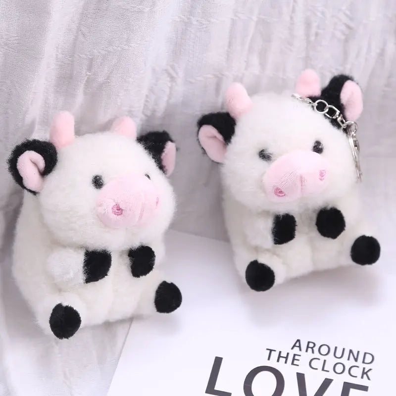 12CM Cow Stuffed Plush Doll Stuffed Animals Toys For Kids Baby Children Gifts Plush Pendant Keychain Boys Children Birthday Gift
