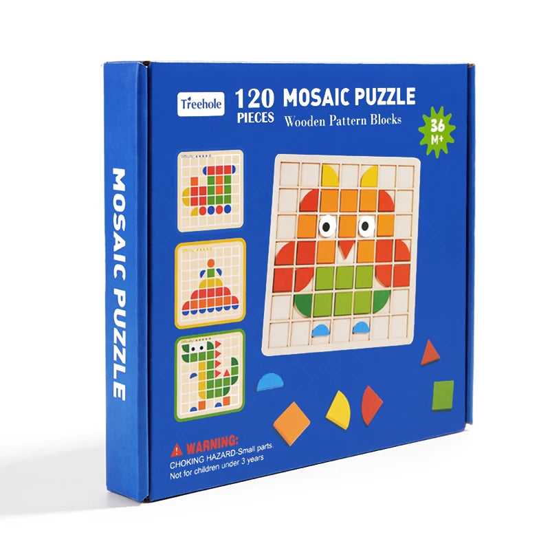 [Color 3D Puzzle] Color 3D Wooden Puzzle - A multi-shaped building block tabletop game, suitable for Christmas, back-to-school s
