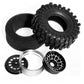 RED SPIDER 4Pcs 1.3 Inch RC Complete Wheels Set Metal Beadlock Wheel Rims + Deep Tread Rubber Tires With Foam OD 68.8mm For 1/18 Traxxas TRX4M Axial SCX24 FCX24 Micro RC Crawler Buggy Off Road DIY Modification Parts