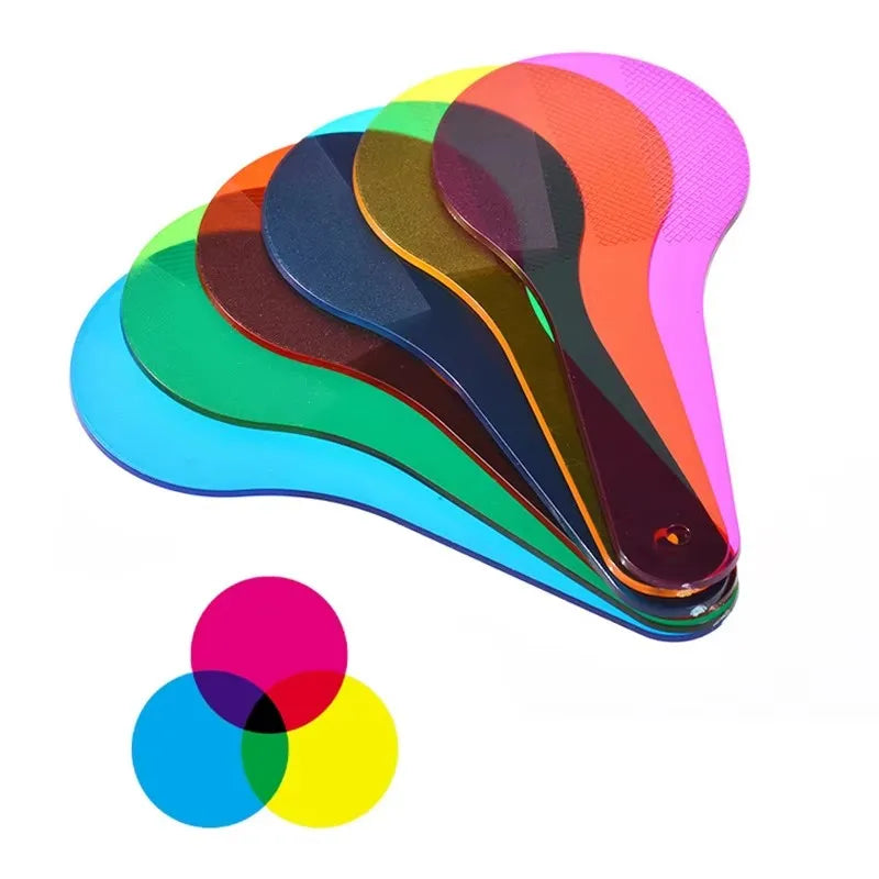 Montessori Translucent Color Sheets Kids Sensory Toys Early Learning Color Mixing & Recognition Puzzle Preschool STEM Aids