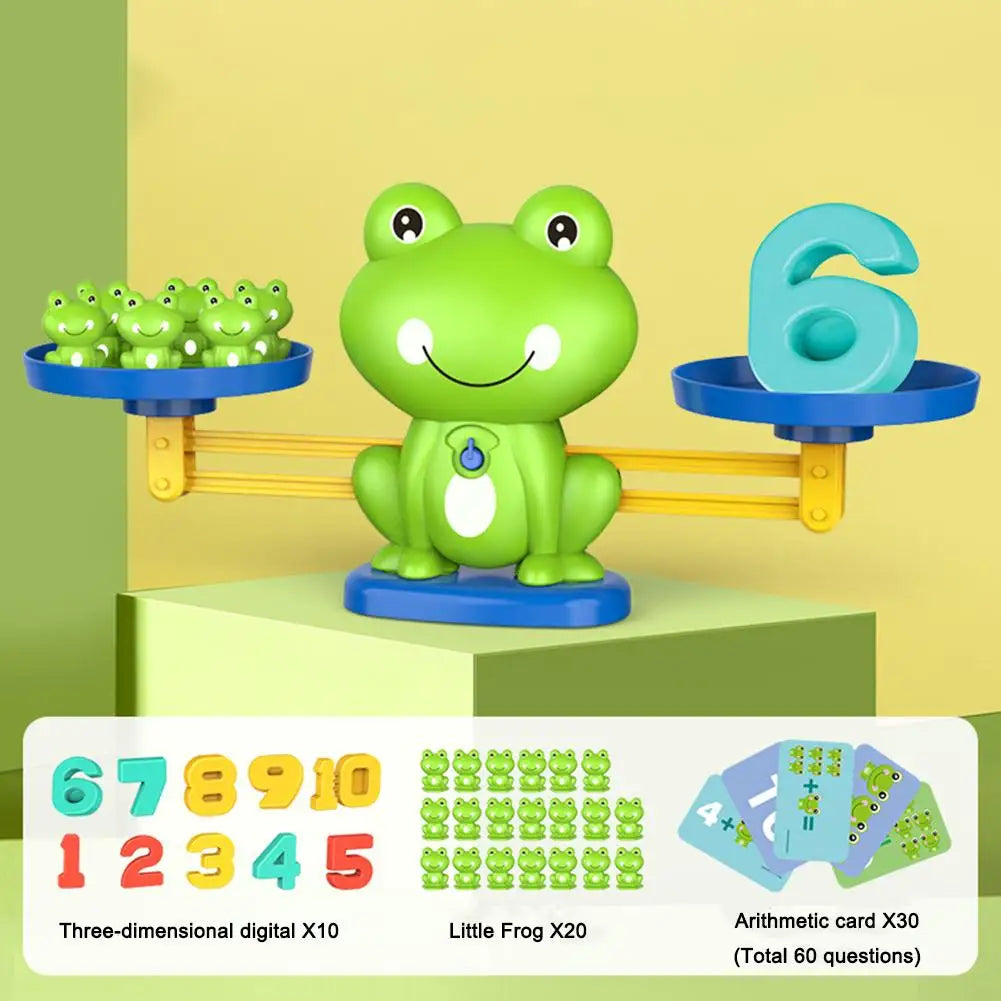 Frog Scale Math Balance Toy Stem Learning For Toddlers 3-5, Educational Counting Game With Numbers Cognitive Development Kit