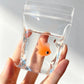 Cute Goldfish Squeeze Squishy Toy Soft TPR Pinch Fidget Gadget Transparent Bag Stress Relief Handheld Relax Novelty Accessory