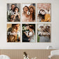 6pcs/set Custom Canvas Prints Photo Wall Art Personalized Poster for Family Life Pet Animal Birthdays Wedding Scenery Home Decor