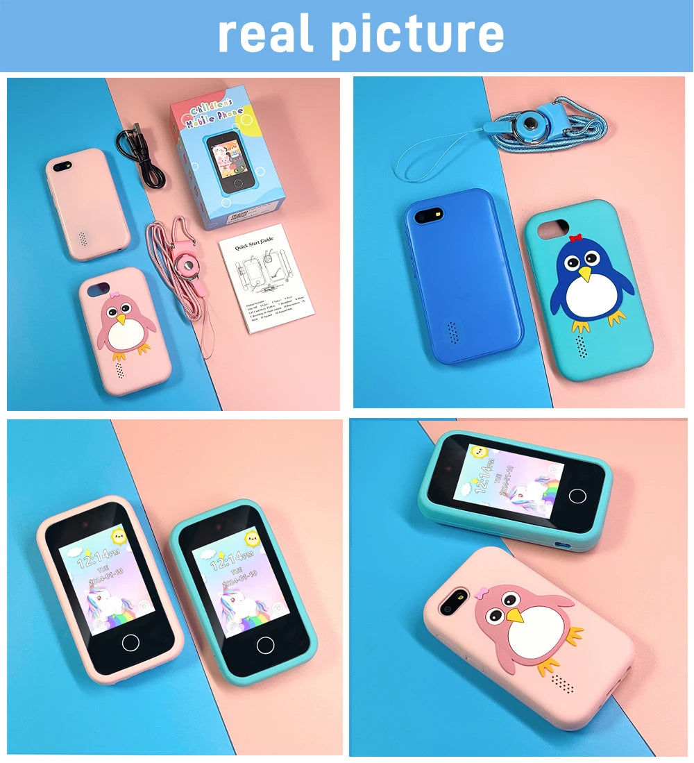 Kids Smart Phone Camera Toy Phone 40+ Games Touch Screen Learning Toy For 3-12 Year Old Boys Girls MP3 Player Birthday Gifts