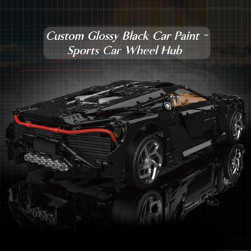 Mould King 13163 Technical Car Toys The MOC Black La Voiture Noire Building Block Assembly Sport Car Brick Kids Christmas Gift