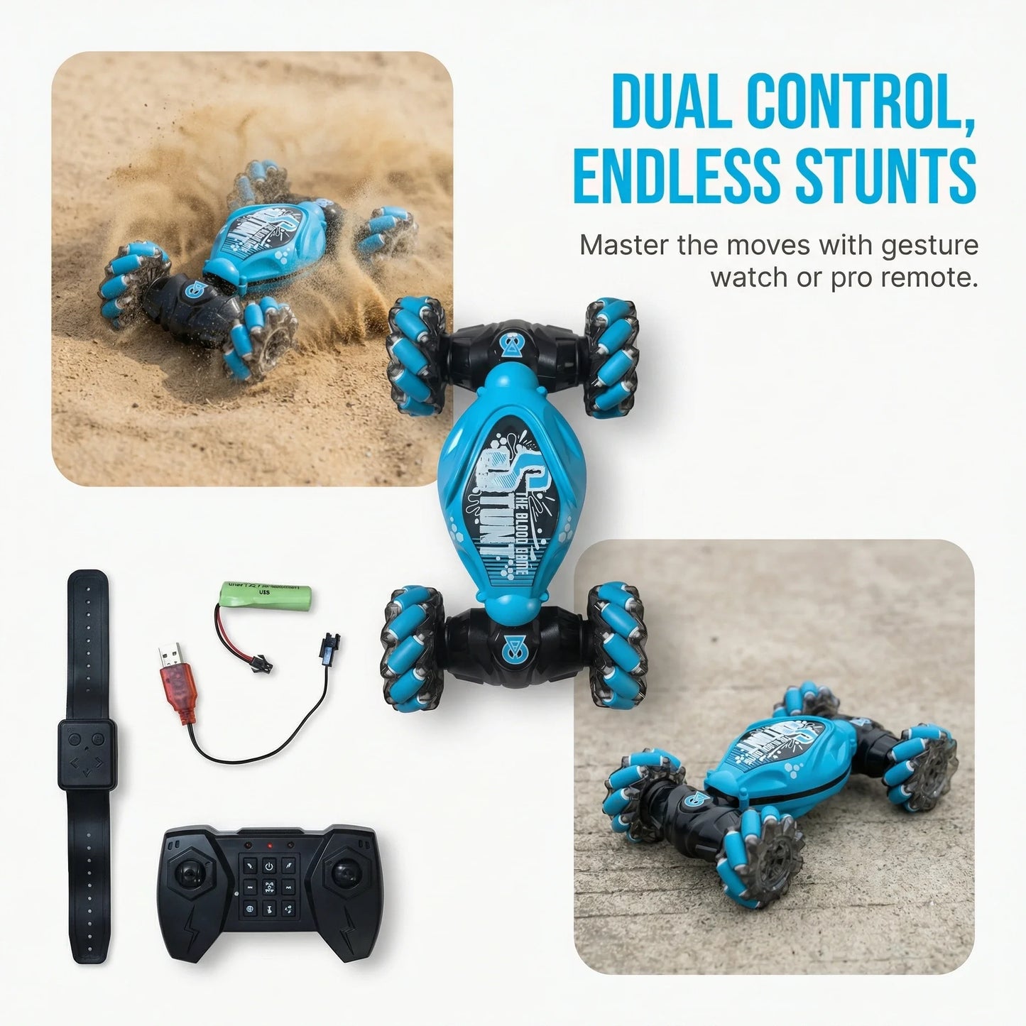 New Arrival Gesture Sensing Deformable Remote Control Car, Viral Hit Gift. 4WD Stunt Twist Off-Road Climbing RC Toy Car, Ideal Birthday & Christmas Present