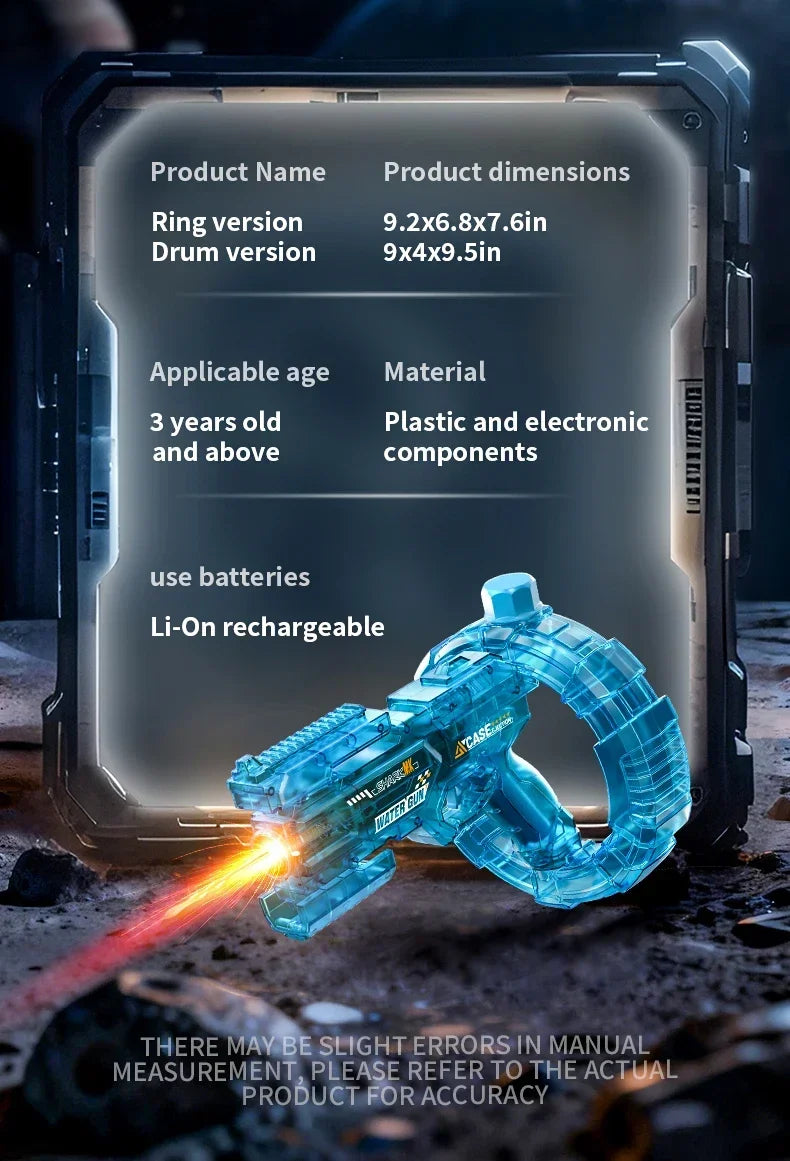 Electric Water Guns For Adults Powerful Squirt Automatic Water Suction Water Blasters Summer Outdoor Beach Toy For Boys Kid Gift