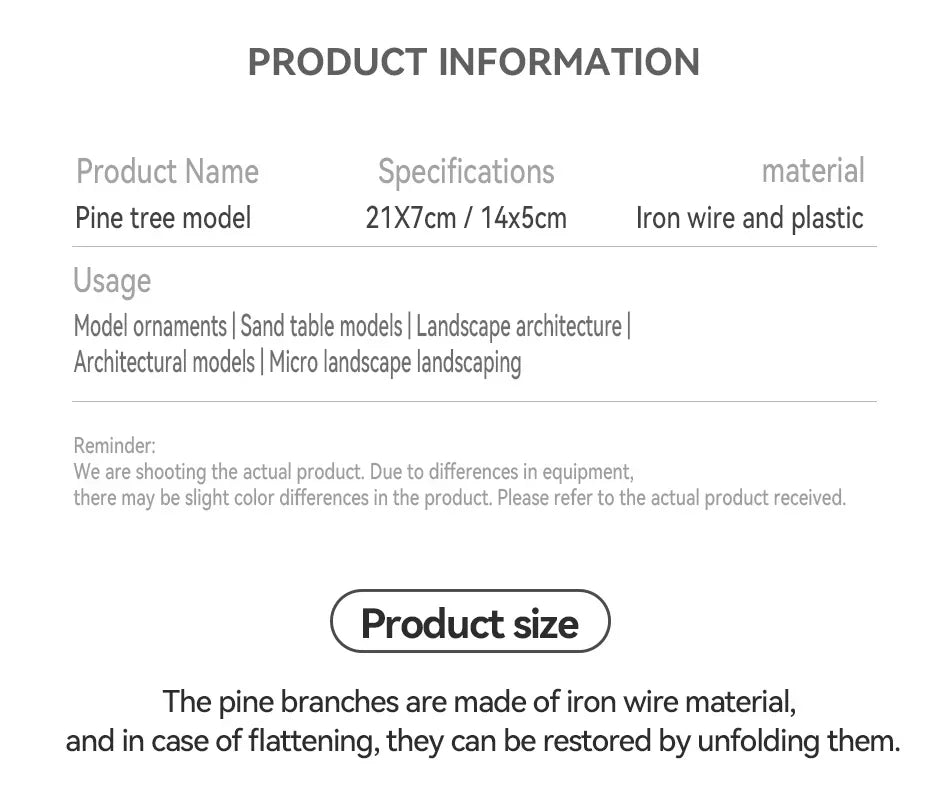 14/21cm Model Train Layout Wire Tree Model Simulation Tree Military Sand Table Material Handmade Diy Landscape Model Tree