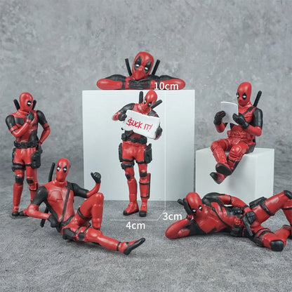 Figura de Acción de Anime Deadpool, Decoración Interior de Coche, Juguete Colgante, Accesorios para Coche, Modelo de Mini Muñec