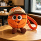 10cm Basketball Football Pendant Cowboy Style Sports Ball Stuffed Plush Dolls Keychain Backpack Hangings Gifts For Ball Fans